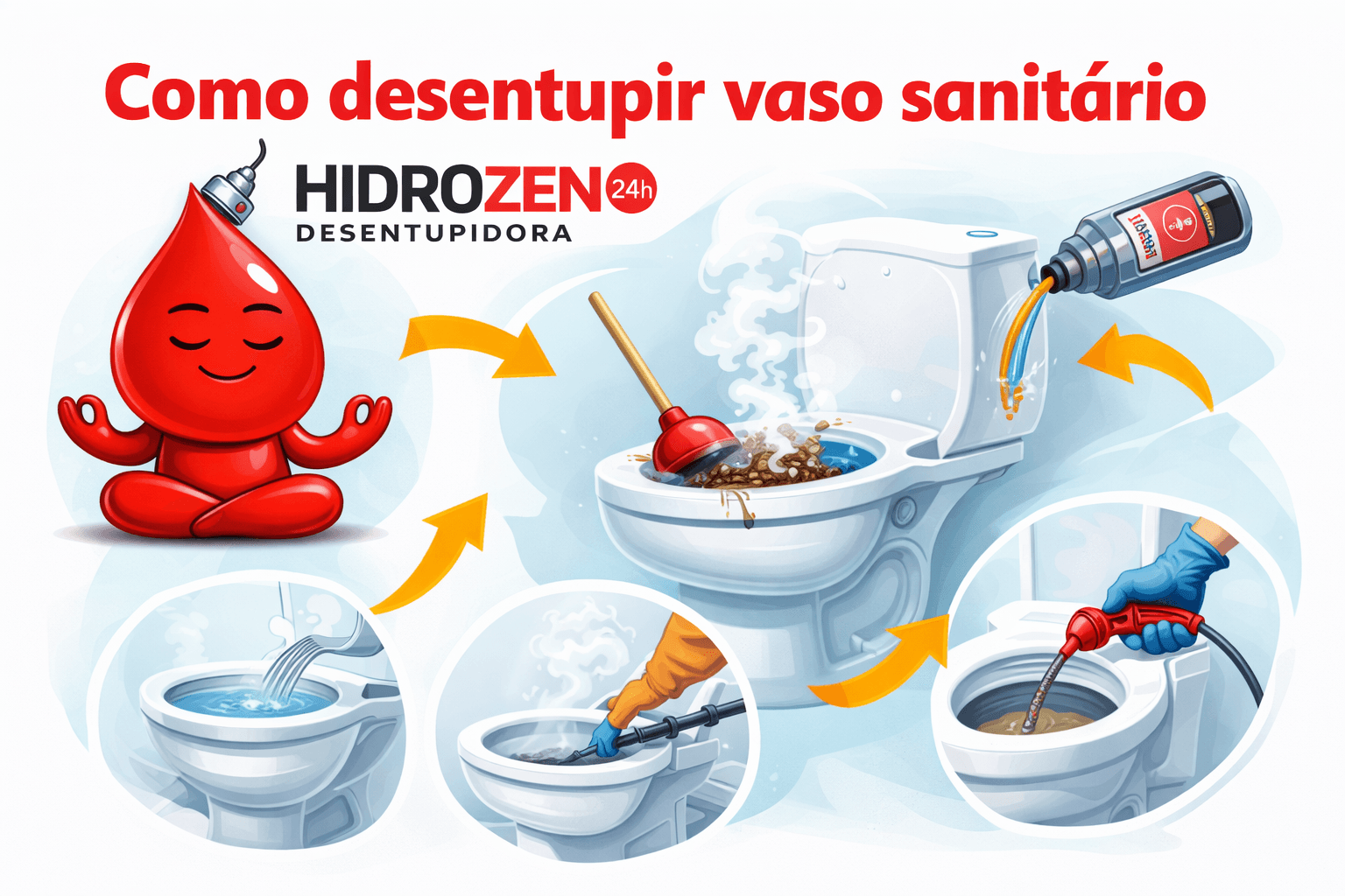 Como desentupir vaso sanitário