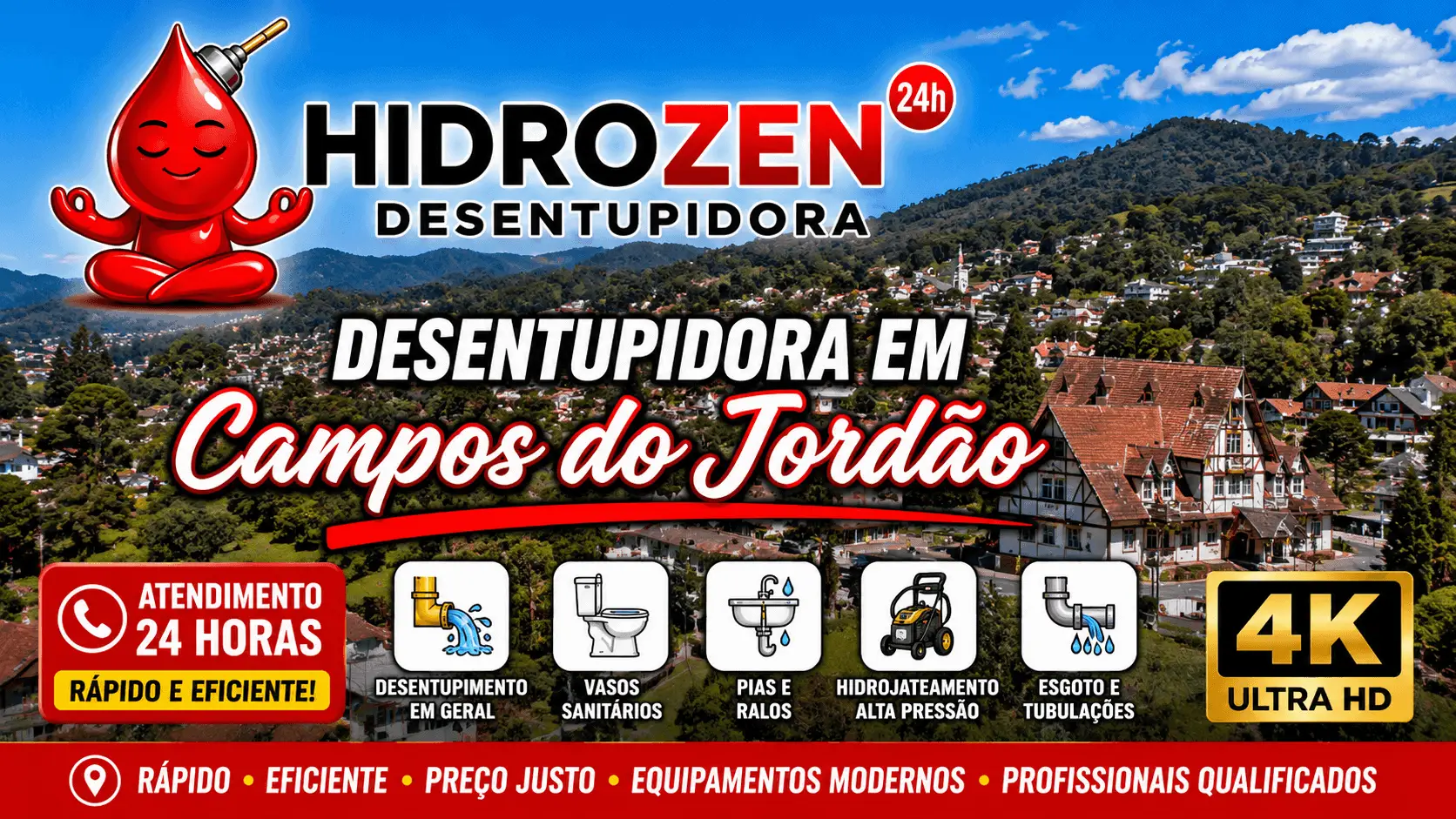 desentupidora em Campos do Jordão