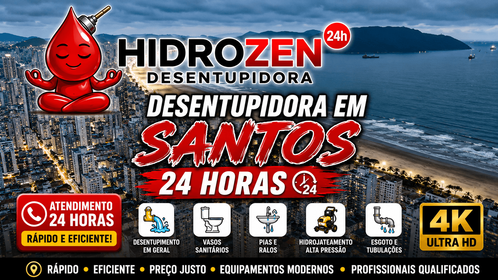 desentupidora em Santos 24 horas