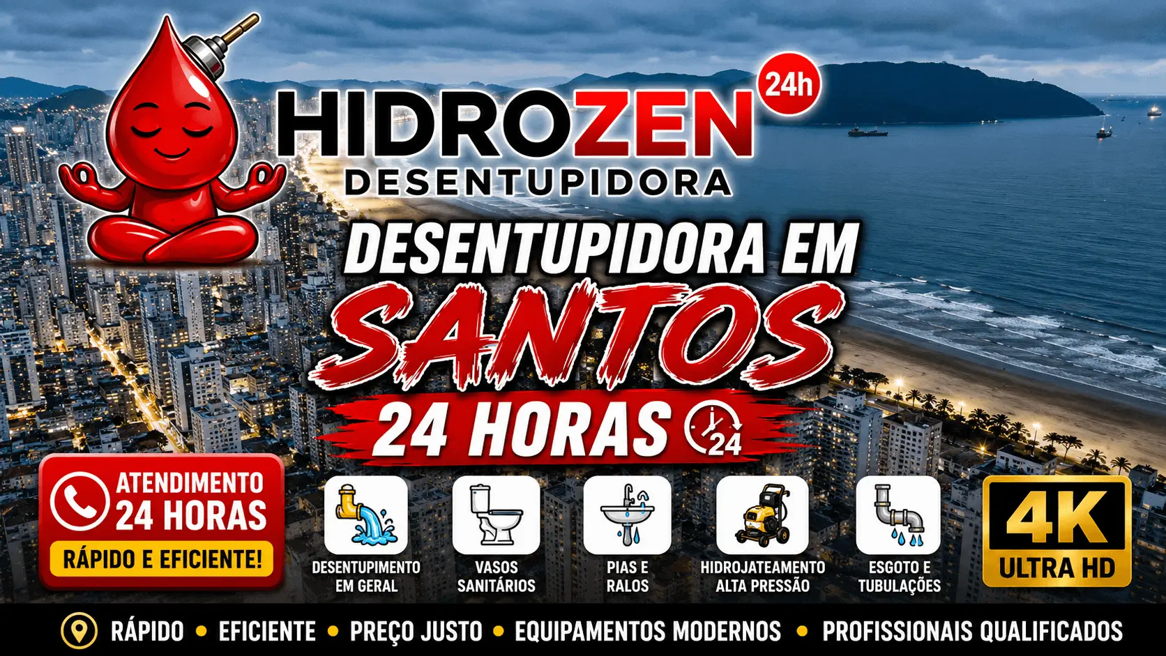 desentupidora em Santos 24 horas