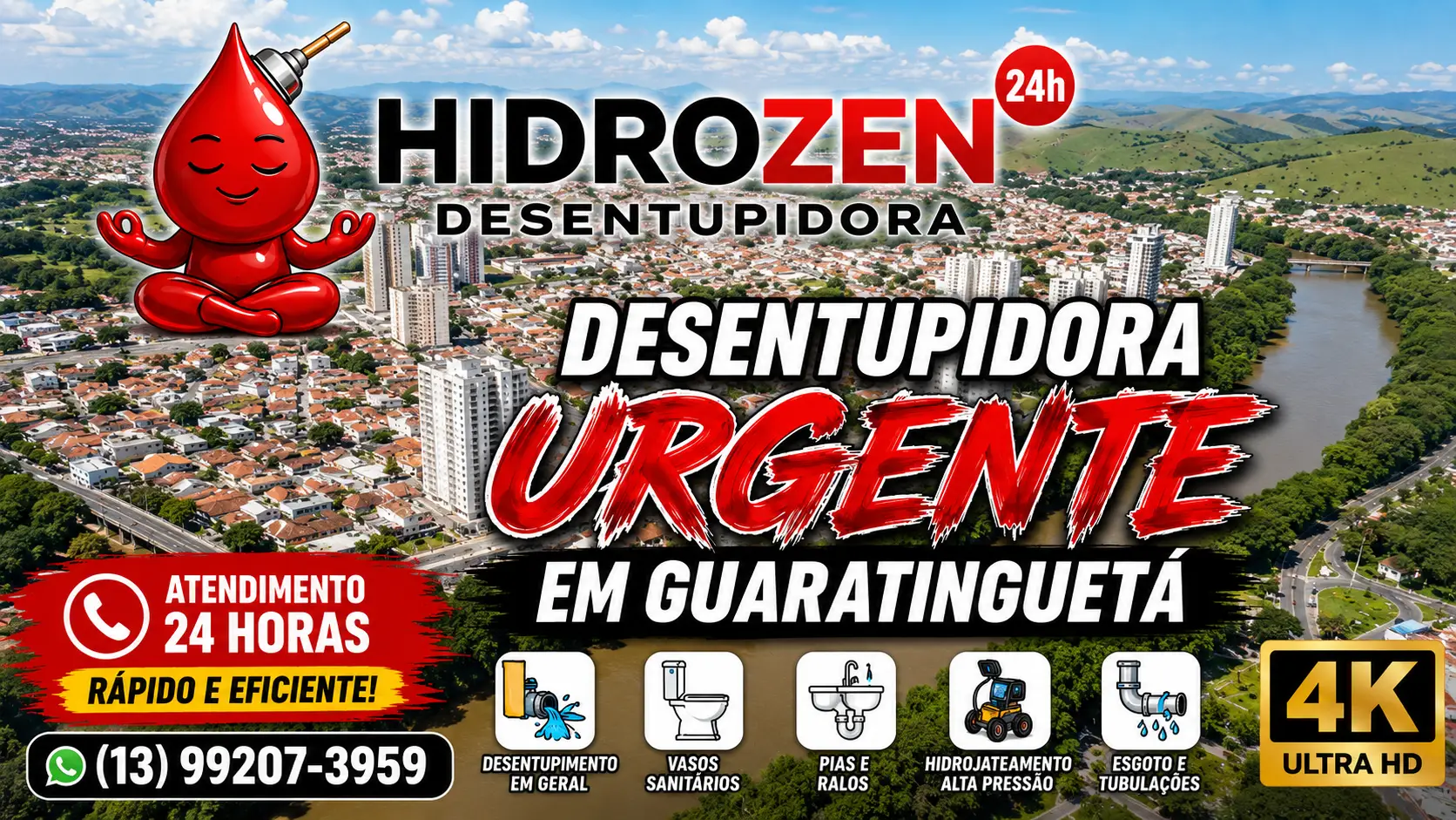 desentupidora urgente em Guaratinguetá