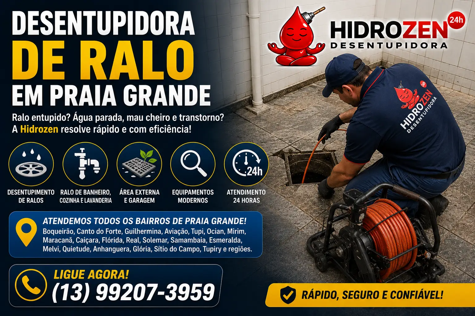 Desentupidora de Ralo em Praia Grande