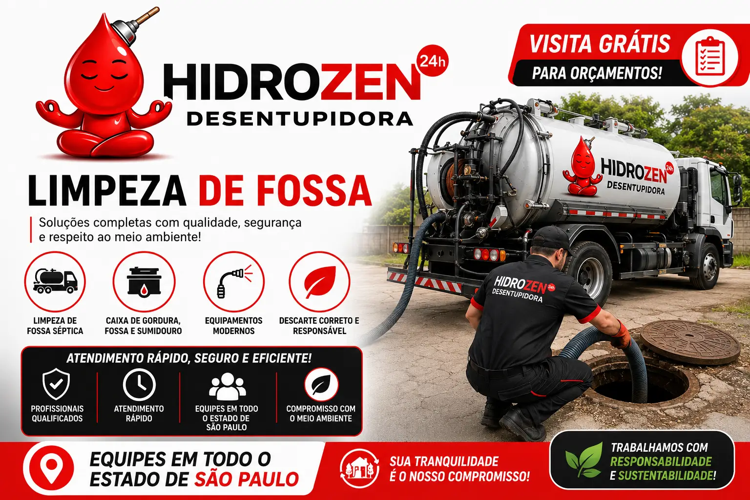 Limpeza de Fossa 24 Horas