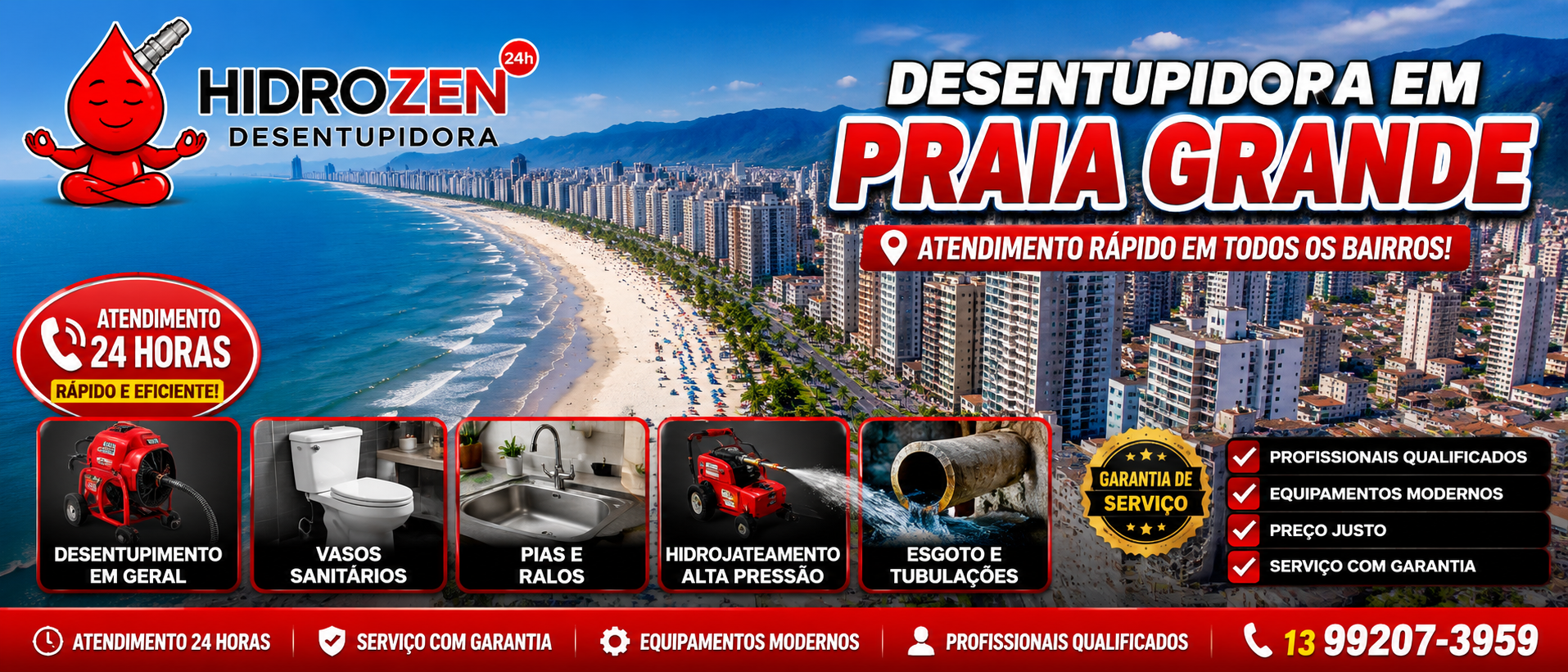 Desentupidora em Praia Grande